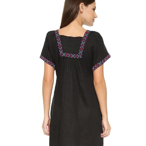 Madewell Embroidered Wanderer Mini Dress Size XXS Linen Boho Festival Colorful - Picture 3 of 12